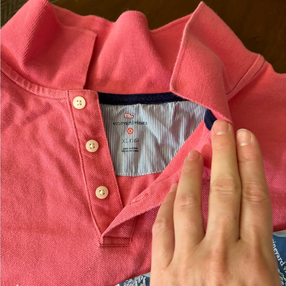 Vineyard Vines for Target. Coral boys polo XL